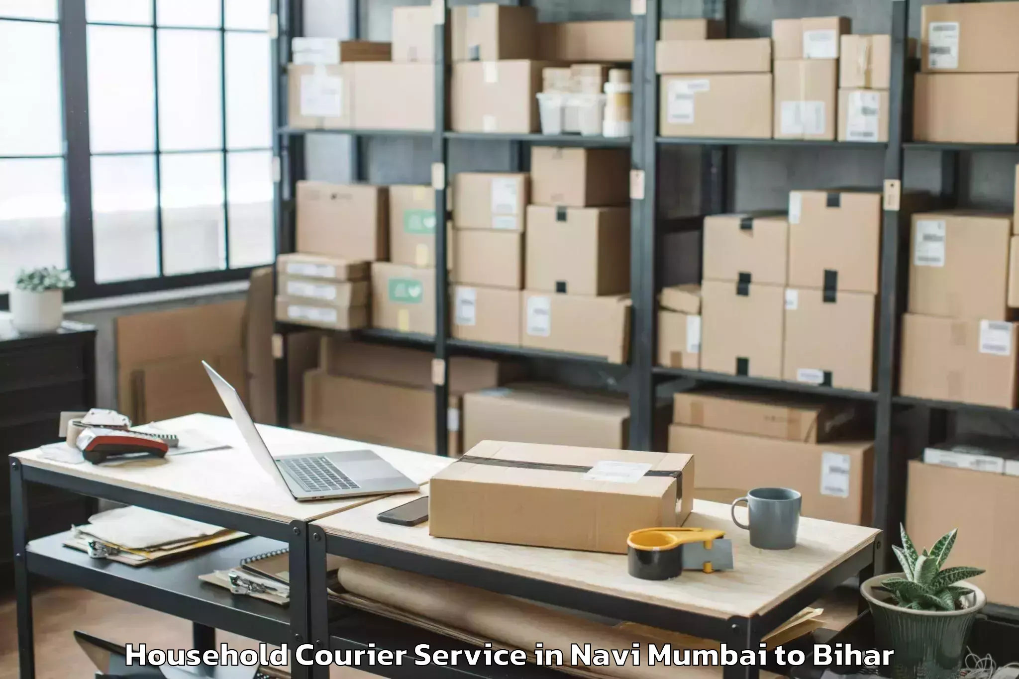 Professional Navi Mumbai to Laukaha Household Courier